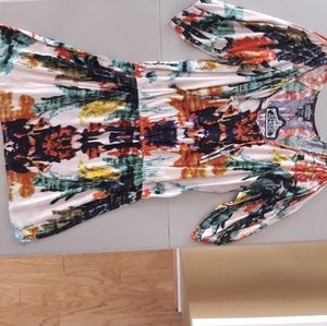 Women's Cold Shoulder Mini Dress Sz L